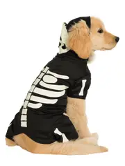 Rubies Skeleton Glow In The Dark Pet Hoodie Dress Up Character Costume