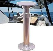 Marine Table Base Mount,Rv Table Leg Adjustable Pedestal, 45cm to 69cm Telescopic Caravan Motorhome Yacht Table Pedestal Stand Base,BrightSilver