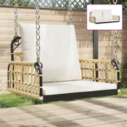 Swing Chair with Cushions Hammock Chair Seat Poly Rattan and Steel vidaXL