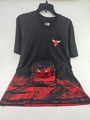 Chicago Bulls New Era 9Fifty NBA CHI Tip Off Snapback Hat Cap And Shirt Matching