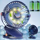 USB Rechargeable 5 Speeds Mini Cooling Fan Clip On Desk Baby Stroller Portable