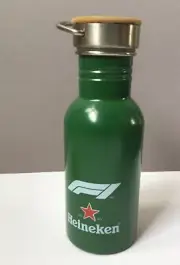 HEINEKEN beer F1 metal flask bottle green design star logo New car racing item