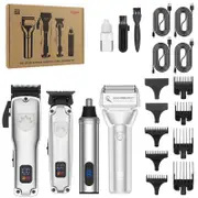 Professional Hair Clipper Set for Barber Men's Oil Head Carving Electric Push Shear Electric Shaver Nose Hair Trimmer