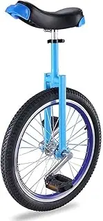20 Inch Unicycle for Kids Blue, Steel Frame, One Wheel Balance Exercise Fun Bike for Adults Teens Men Boy, Mountain Outdoor (Color : Style A) Durable TDF