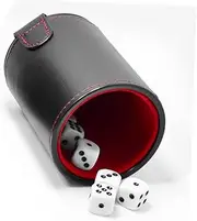 Totority Pp Material Dice and Dice Cup Game Double Layered Dice Box for Silent Play for Ktv