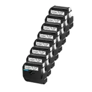 8Pack 12mm For Brother M-K131 MK-131 P-touch PT-100 Black on Clear Label Tape