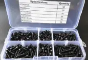 M3 Black Allen Hex Socket Head Cap Self Tapping Screws Assortment Kit 300 pcs