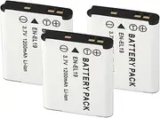 3 Pack ENEL19 Replacement Camera Battery 3.7V 1200mAh for Nikon Coolpix S100 S3100 S3200 S3300 S2500 S4100 Camera