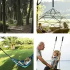 Outdoor Tree Swing Hammock Straps Rope Hanging Kit Carabiner Hook Garden Fitting