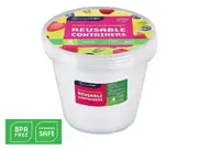 Top Chef Round Food Containers - Pack of 4 - 17.3x11.8x12.9cm - 1880ml