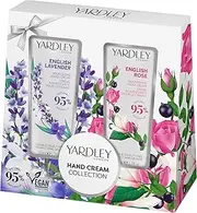 Yardley London English Lavender and English Rose Hand Cream Collection, with Patchouli for Moisturising and Hydrating Benefits 2 x 1.69 fl oz
