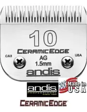 ANDIS AG CERAMICEDGE 10 BLADE*Fits AGC,DBLC,BDC,SMC,Oster A5 A6 Wahl KM Clippers
