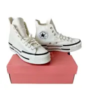 Converse Chuck 70 Plus High Women's 9 Men's 7 Platform Distorted Egret/Black New