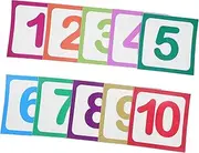 INOOMP 10pcs Boys and Girls Room Wall Decals Number Stickers Classroom Floor Stickers Antislip Game Decor