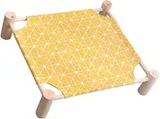 PENIKOKO Washable Breathable Cat Hammock Detachable Elevated for Indoor Outdoor Use Cozy Sleeping Space for Cats Space Saving Design Easy to Disassemble and Travel Checkered