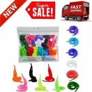 60 PCs Magic Twisty Worm Wiggly Twisty Fuzzy Worms On A String Magic Worm Toys