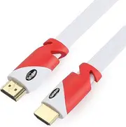 Flat High Speed HDMI Cable (10 Feet) Support 4K 2160P,3D,1080P,Audio Return Channel