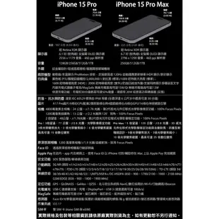 Apple iPhone 15 Pro 6.1吋智慧型手機~送MK無線充電殺菌盒+MK30W旅充頭 [ee7-1]