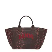 [GANNI] Red Leo Shopper XXL
