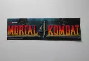 Midway Mortal Kombat 4 Arcade Decal. Free Shipping!!