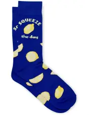 [Johnny Bigg] Lemon Fancy Sock in Royal Blue
