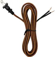 Creative Hobbies Rayon Cloth Covered Electric Lamp Cord with End Plug, Stripped