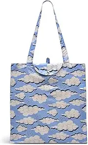 [RALDEY] Radley London Sketchy Clouds Responsible Foldaway Reusable Shopping Bag in Sky Blue, Sky Blue
