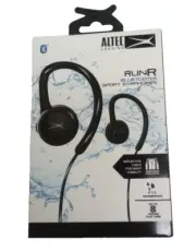 Altec Runr Wireless Bluetooth Sports Earphones, Black (MZX890-BLK) NEW