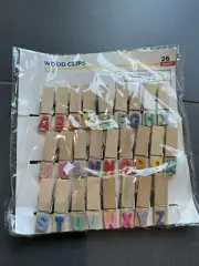 Target Bullseye Alphabet Learning School Supplies Wood clips Abc Playground