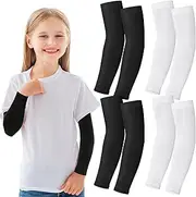 [Shyyween] Arm Sleeves for Kids Compression Arm Sleeve for Kid Cooling Arm Cover for Outdoor Sports Volleball Baseball