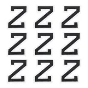 Letters Z Patches Black Iron-On Letters Patch for Clothing Repair 9 Pcs