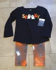 NWT CELEBRATE HALLOWEEN INFANT GIRLS 2 PIECE PANT SET SIZE 12 MONTHS