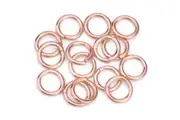 100pcs 18k Rose Gold Strong 304 Stainless Steel Open Split Jump Rings Connector Loop Bulk