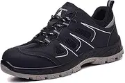 [AUXDIQ] Safety Trainers for Women Men Lightweight Steel Toe Cap Trainers Work Breathable Safety Boots Non Slip Sneakers