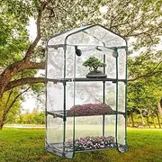 4-Tier Mini Garden Greenhouse Cover（Without Shelf PVC Plant Greenhouse Cover Herb and Flower Garden Green House Replacement for Indoor Outdoor Planting (Without Stand)