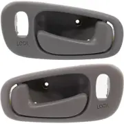 Inside Door Handle Light Gray Front Pair Set for Toyota Corolla Chevy Prizm NEW (for: Chevrolet)
