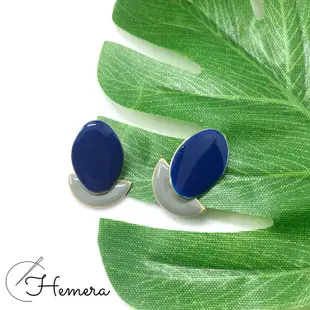 Hemera | 高飽和彩色耳環 垂墜式耳緩 歐膩最愛 質感爆好（藍色） (3.1折)