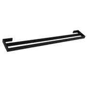 AGUZZO Montangna Stainless Steel Double Towel Rail (900mm) - Matte Black