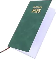 JEWEDECO Portable Daily Planner Notebook Calendar with Stylish Faux Leather Cover Design Pocket Friendly for School and Work Planning