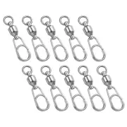 25Pcs 105Lbs Fishing Swivels Snaps Stainless Steel Barrel Swivels Ball Bearing