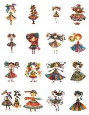 International Dolls Embellishments Junk Journal Crafts Scrapbook