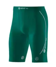 SKINS DNAMIC MENS COMPRESSION HALF TIGHTS - DARK GREEN SAVE $$$