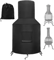 Chiminea Cover, Weather-Proof Chiminea Protector, Rainproof Fireplace Wrap | Multifunctional Fire Pit Protective Cover with Drawstring Bag, Heavy Duty Patio Fire Pit Heater Cover for Clay C