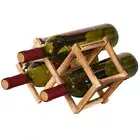 Foldable Wooden Wine Bottle Holder Natural Wine Rack & Storage for Home