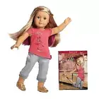 American Girl ISABELLE Doll and BOOK +pink hair highlight 18" doll SAME DAY SHIP