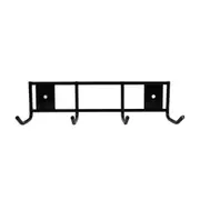 SYR Stainless Steel 4 Prong Tool Rack Wall Hook Hanging Home Organiser Black