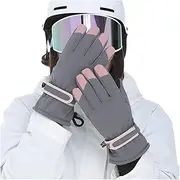 [Generic] Gloves Women Ski Gloves with Touch Screen Function Thermal Snowboard Gloves Women HOM