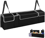 LONENESSL Car Boot Organiser, Boot Storage Bags for Suv and Adjustable Buckle Straps to Fit Waterproof PVC Foldable Durable,Keeps Your Car Boot Tidy,Car Boot Tidy Storage Bag, Space Saving Exper