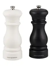 [Cole & Mason] Southwold Salt And Pepper Mill 15cm Gift Set in White/Black