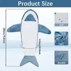 Shark Blanket Hoodie Adult Shark Blanket Flannel Hoodie Soft Cosy Shark AlbCy